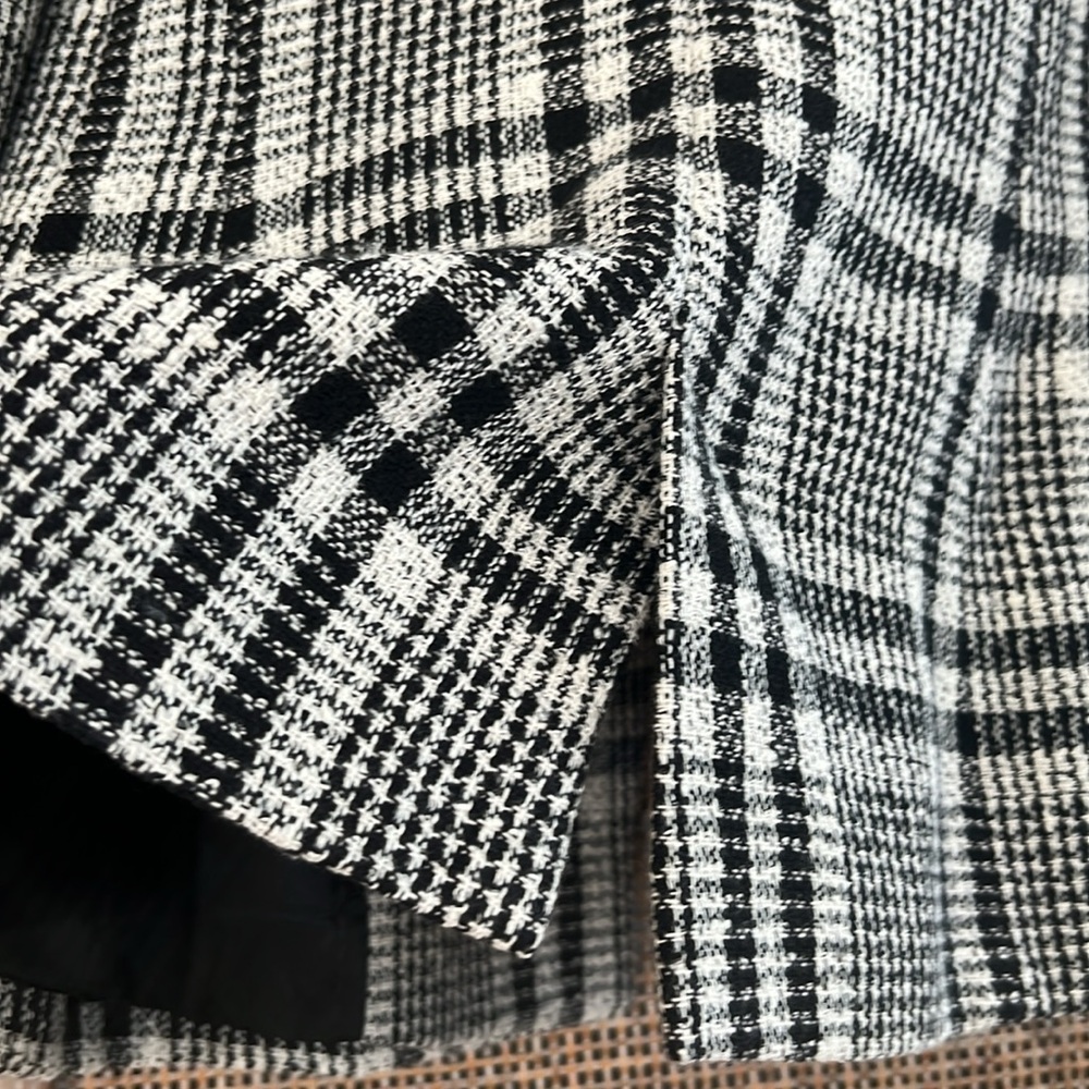 NWOT ZARA Plaid Double Breasted Textured Blazer size XS - Picture 6 of 9